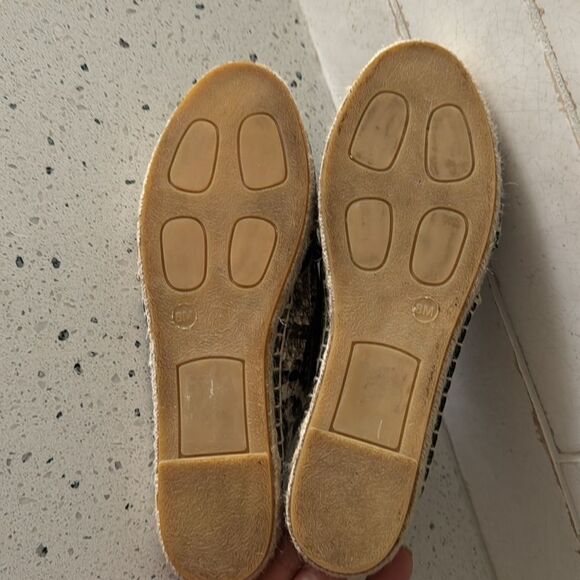 VINCE Castel Size 8 Leather Snake Print Crisscross Flat Espadrille Sandals Slide - Picture 8 of 14